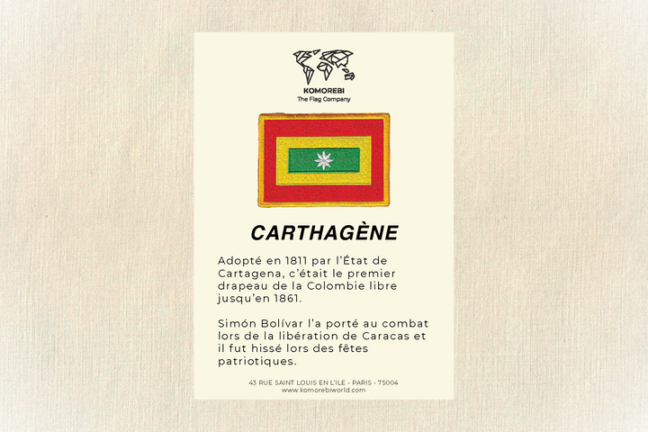 Carthagène - Drapeau Brodé