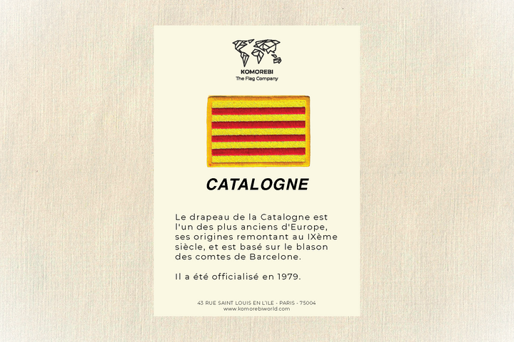 Catalogne - Drapeau Brodé