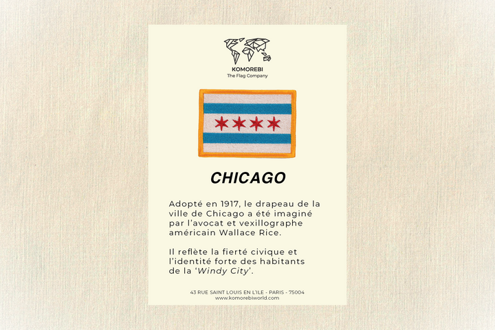 Chicago - Drapeau Brodé