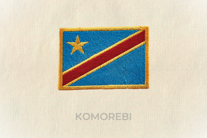 Congo (RDC) - Drapeau Brodé