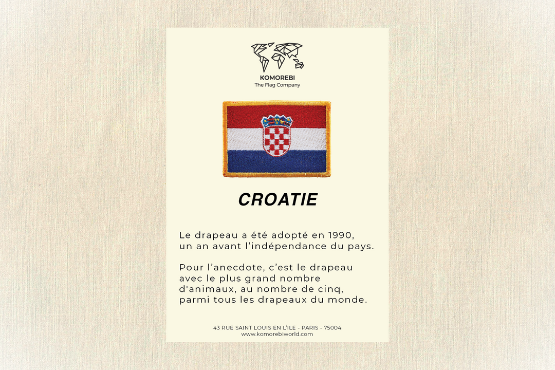 Croatie - Drapeau Brodé
