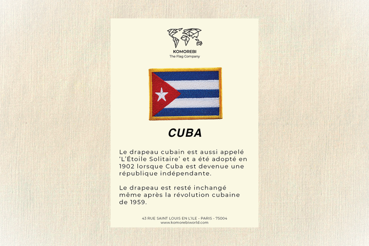 Cuba - Drapeau Brodé