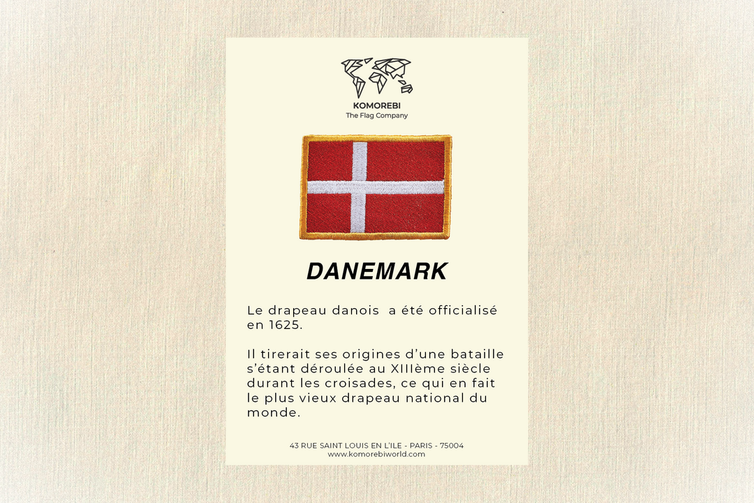 Danemark - Drapeau Brodé