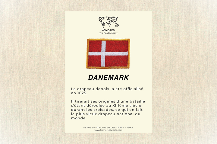 Danemark - Drapeau Brodé