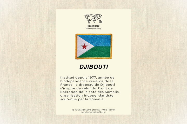 Djibouti - Drapeau Brodé