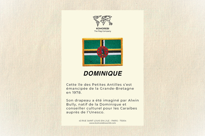 Dominique - Drapeau Brodé