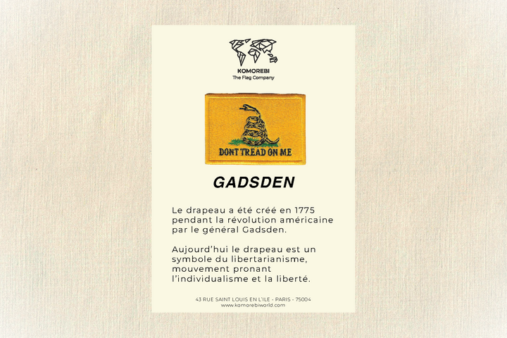 Dont Tread On Me (Gadsden Flag) - Drapeau Brodé