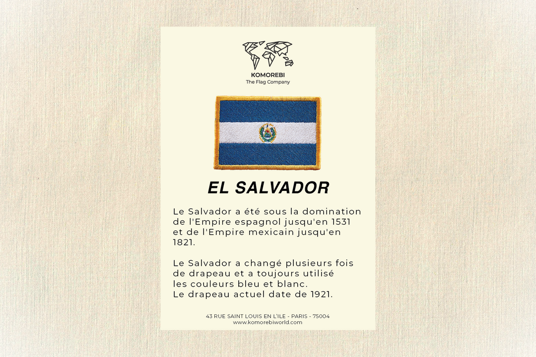 El Salvador - Drapeau Brodé