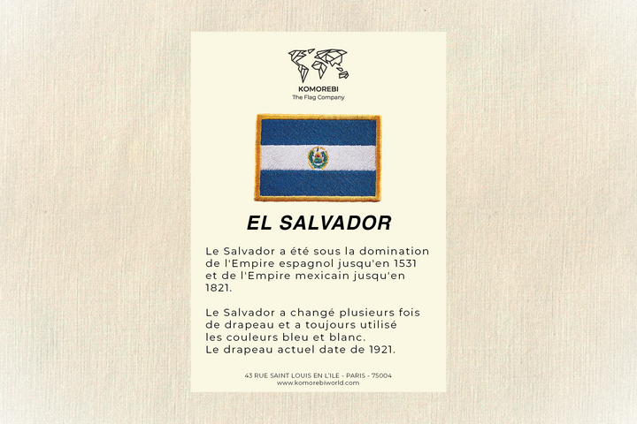 El Salvador - Drapeau Brodé