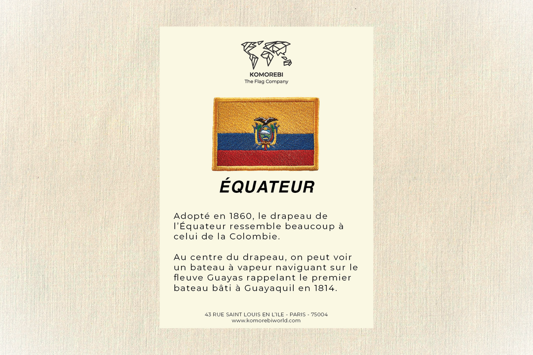 Équateur - Drapeau Brodé