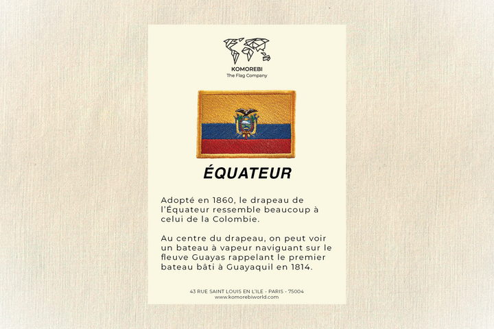 Équateur - Drapeau Brodé