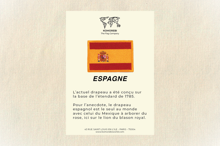 Espagne - Drapeau Brodé