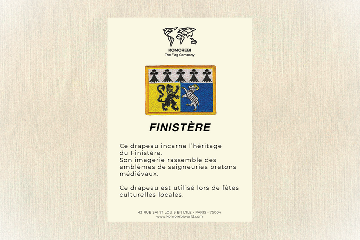 Finistere - Drapeau Brodé