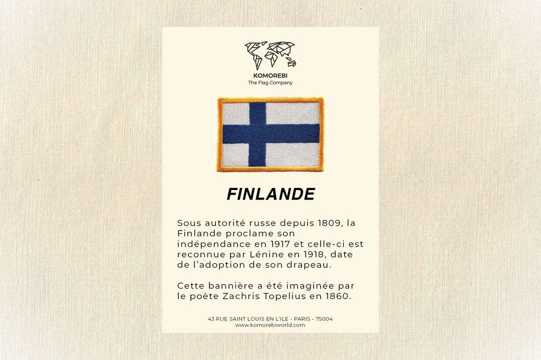 Finlande - Drapeau Brodé