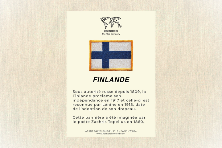 Finlande - Drapeau Brodé