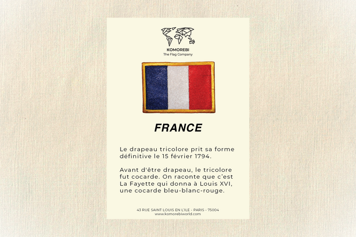 France - Drapeau Brodé