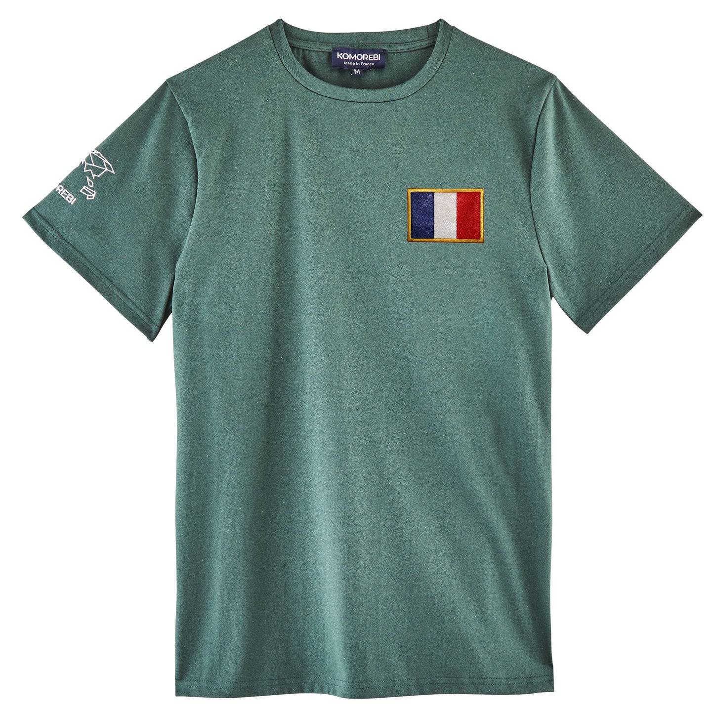 T-shirt drapeau Komorebi France Vert