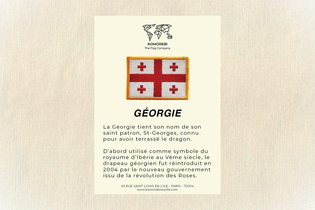 Géorgie - Drapeau Brodé