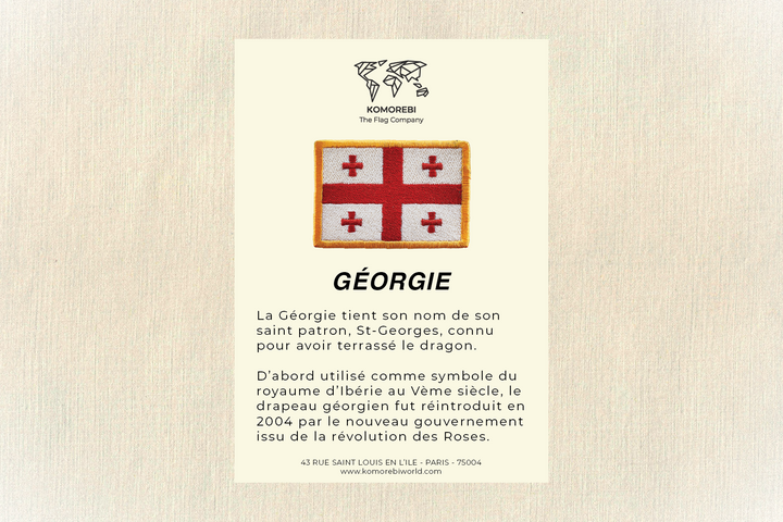 Géorgie - Drapeau Brodé