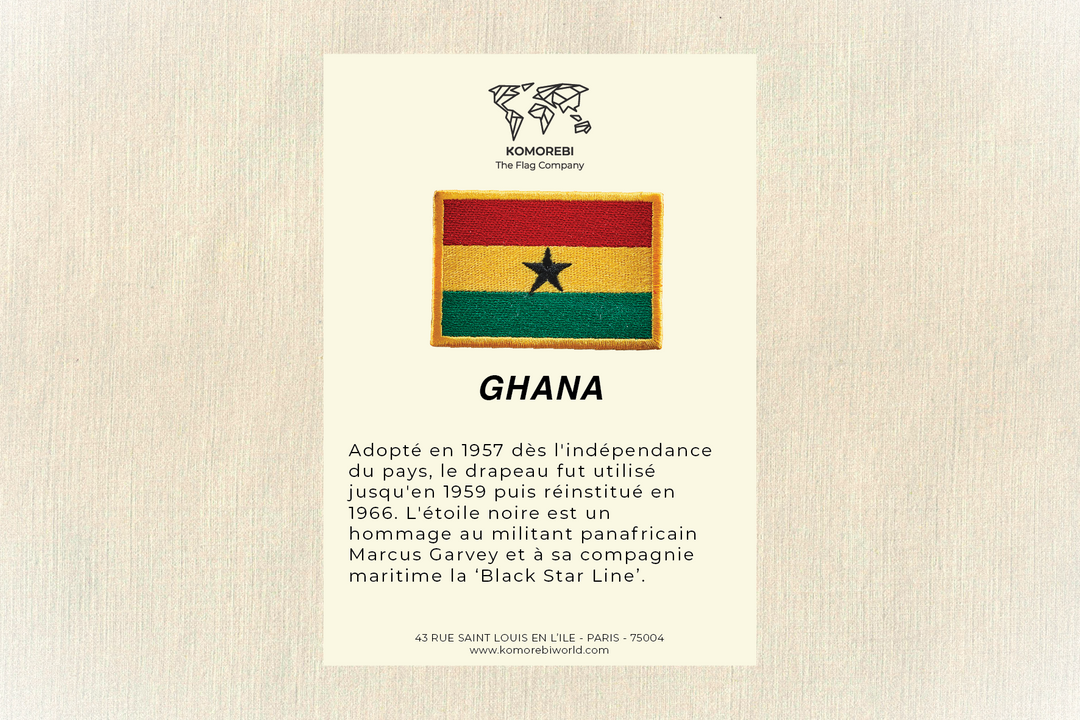 Ghana - Drapeau Brodé