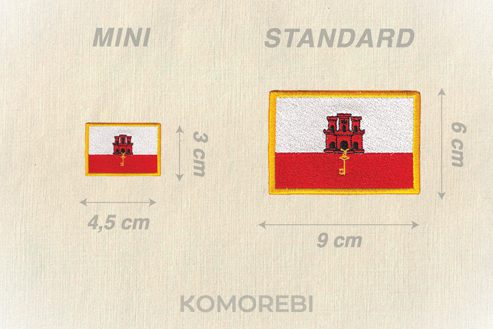 Gibraltar - Drapeau Brodé