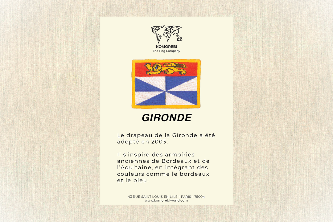 Gironde - Drapeau Brodé