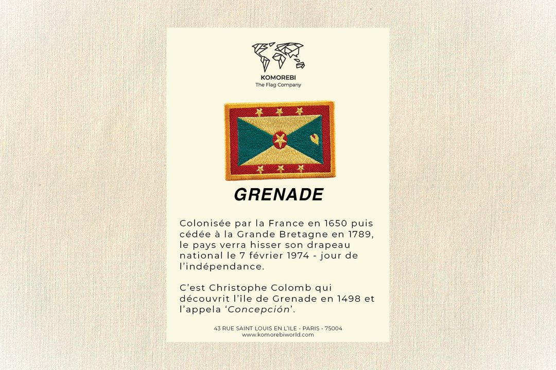 Grenade - Drapeau Brodé