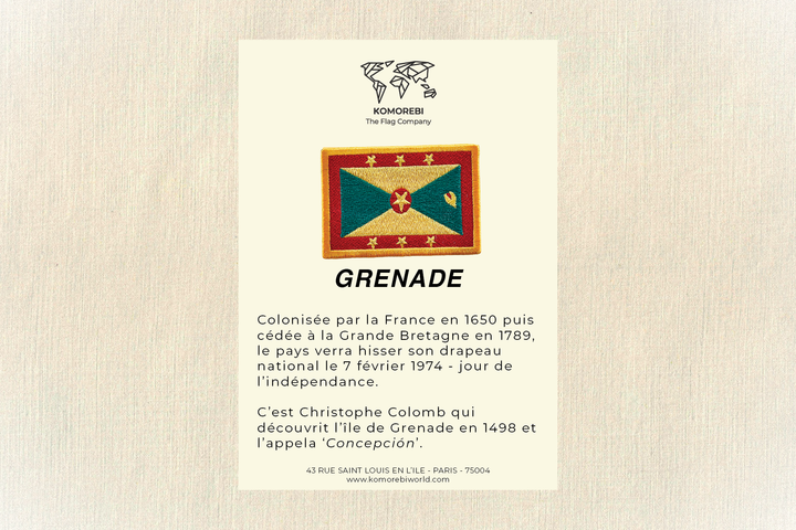 Grenade - Drapeau Brodé