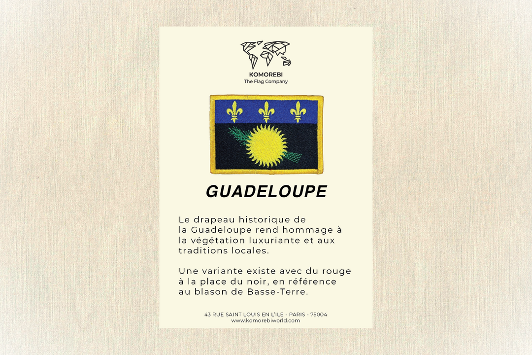 Guadelope - Drapeau Brodé