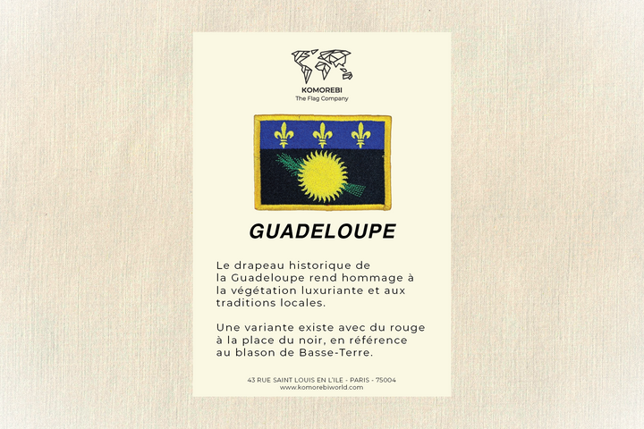 Guadelope - Drapeau Brodé