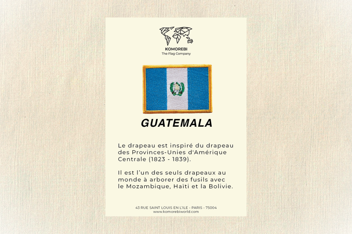 Guatemala - Drapeau Brodé