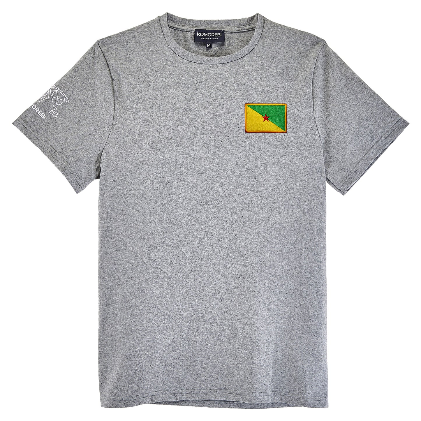 T-shirt drapeau Komorebi Guyane Gris