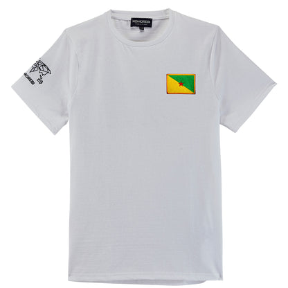 T-shirt drapeau Komorebi Guyane Blanc