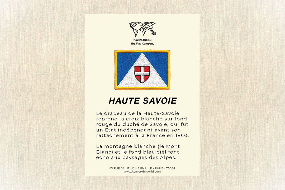 Haute Savoie - Drapeau Brodé