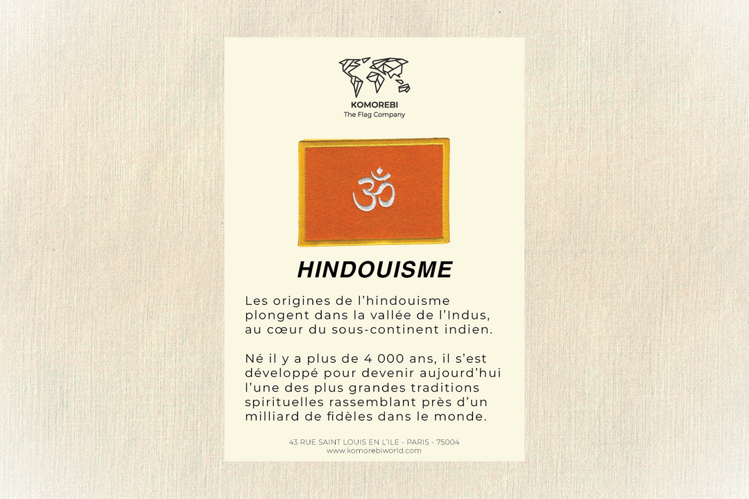 Hindou - Drapeau Brodé