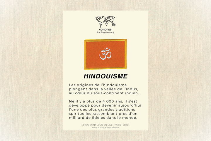 Hindou - Drapeau Brodé