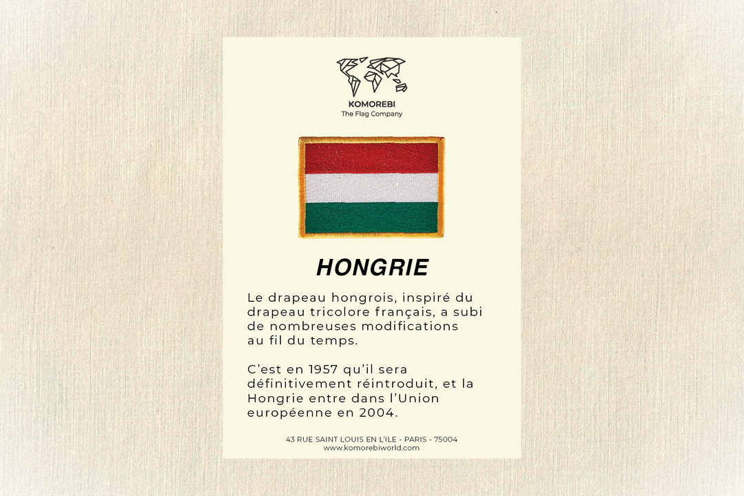 Hongrie - Drapeau Brodé