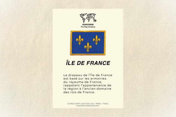 Ile-de-France - Drapeau Brodé
