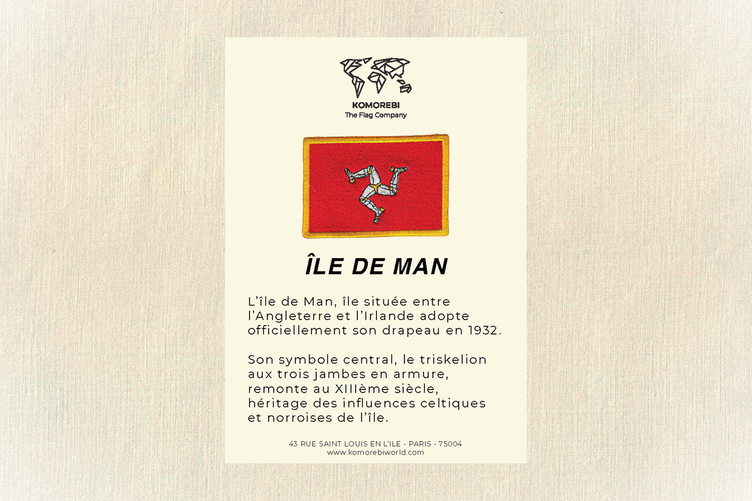 Ile de Man - Drapeau Brodé