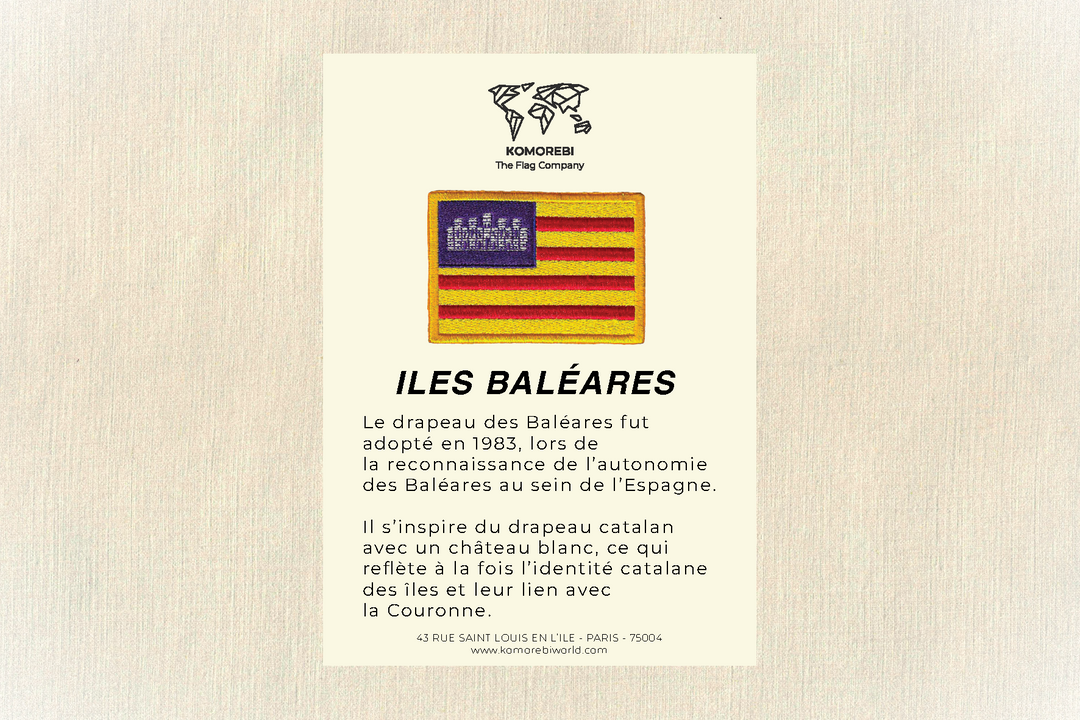Iles Baléares- Drapeau Brodé