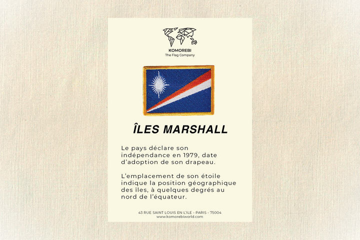 Iles Marshall - Drapeau Brodé