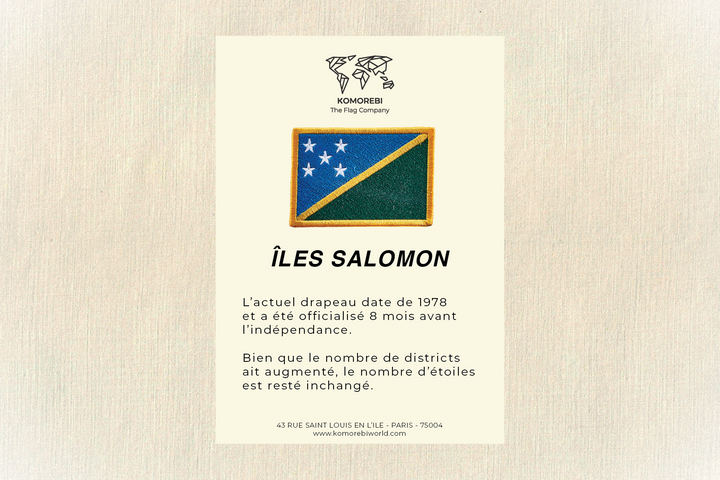 Îles Salomon - Drapeau Brodé