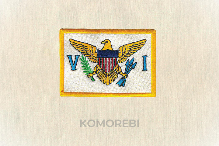 Iles Vierges (USA) - Drapeau Brodé