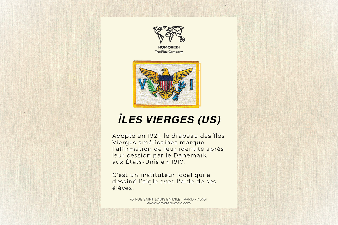 Iles Vierges (USA) - Drapeau Brodé