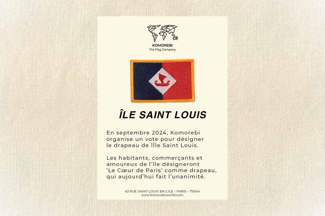 Ile Saint Louis - Drapeau Brodé