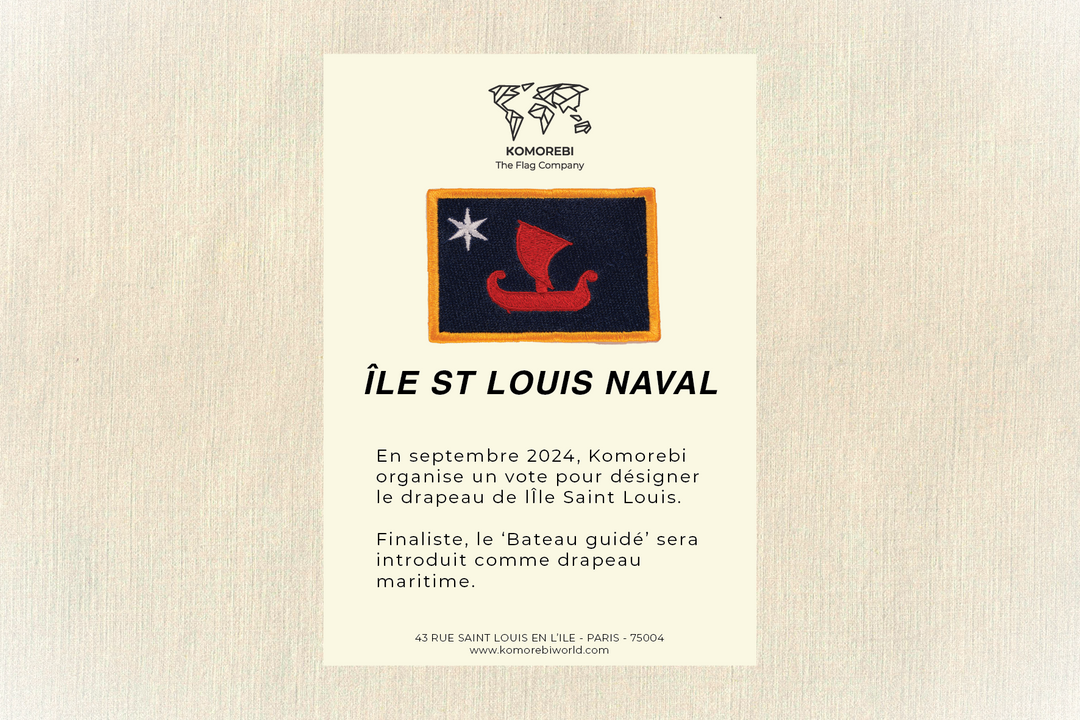 Ile Saint Louis (Naval) - Drapeau Brodé