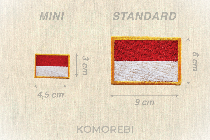 Indonésie - Drapeau Brodé