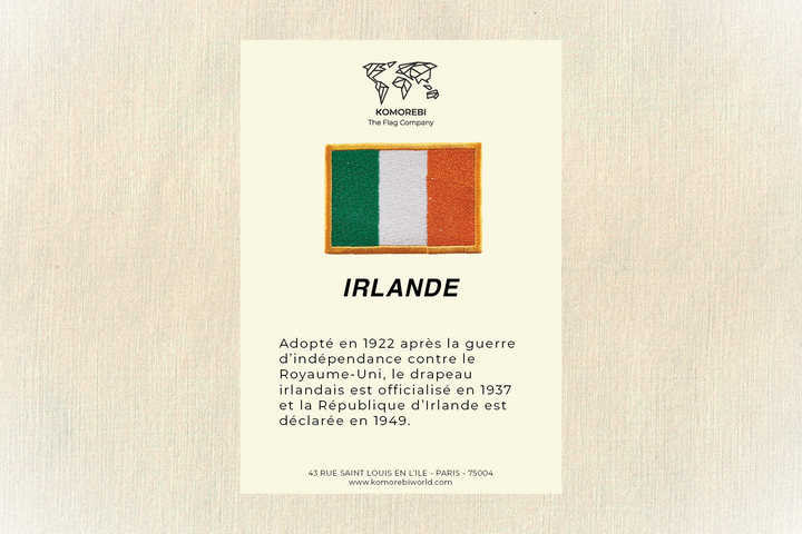 Irlande - Drapeau Brodé