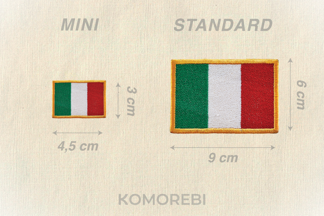 Italie - Drapeau Brodé