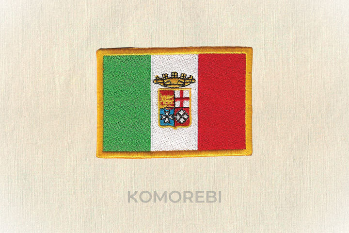 Italie (naval) - Drapeau Brodé